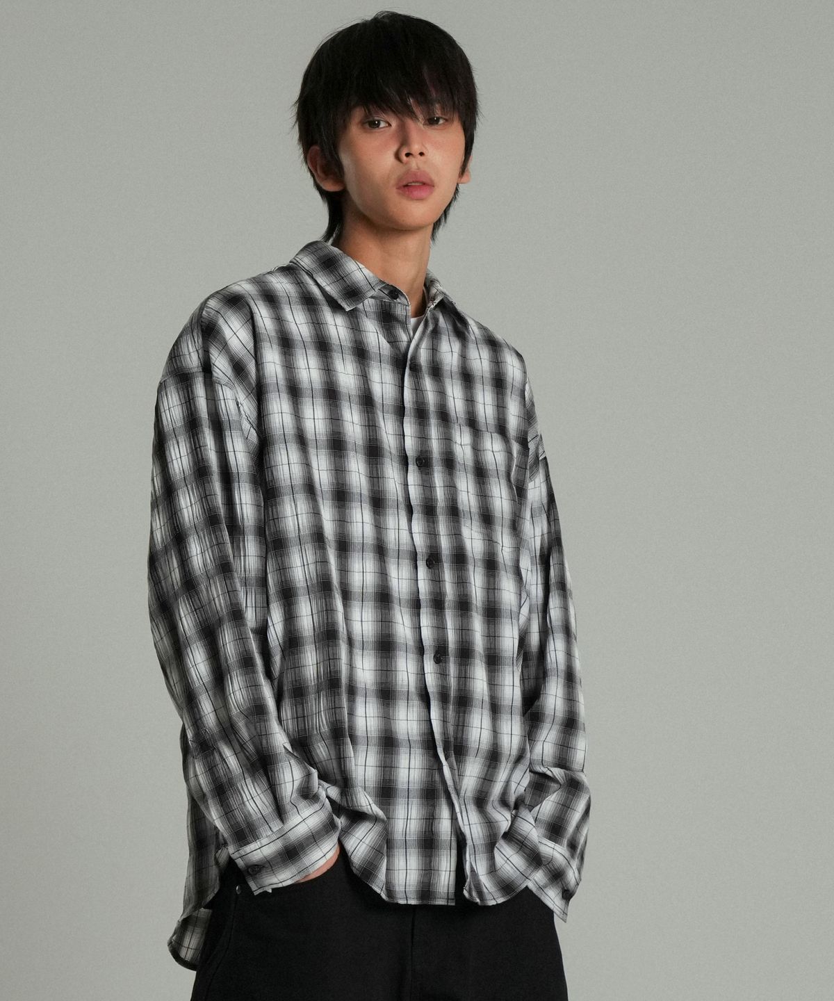 아이돈워너셀(IDWS) Terrace Check Shirt Black