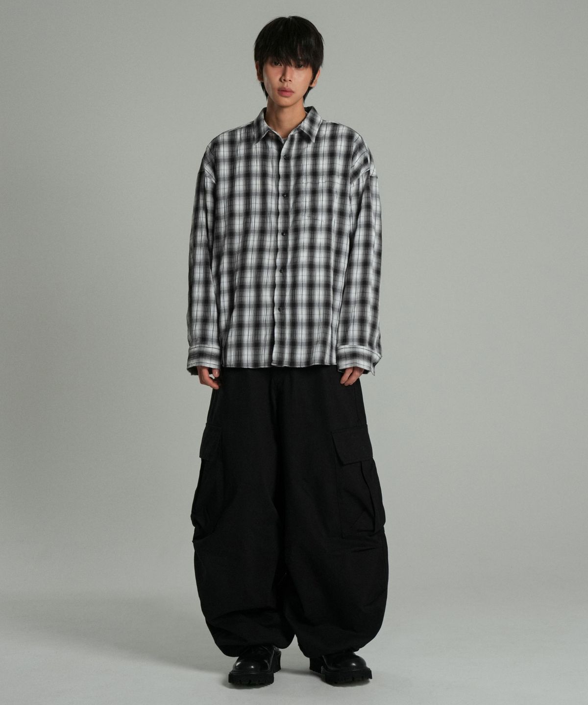 아이돈워너셀(IDWS) Terrace Check Shirt Black