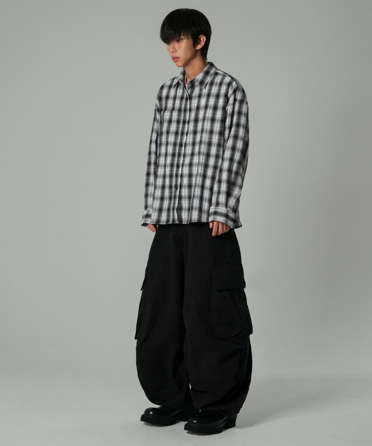 아이돈워너셀(IDWS) Terrace Check Shirt Black