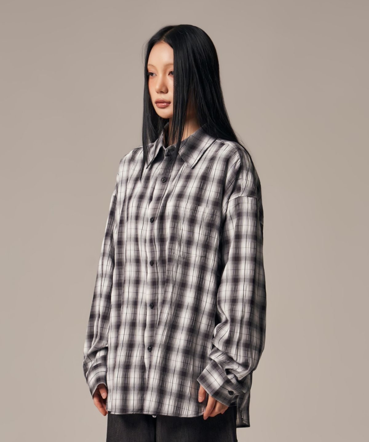 아이돈워너셀(IDWS) Terrace Check Shirt Black