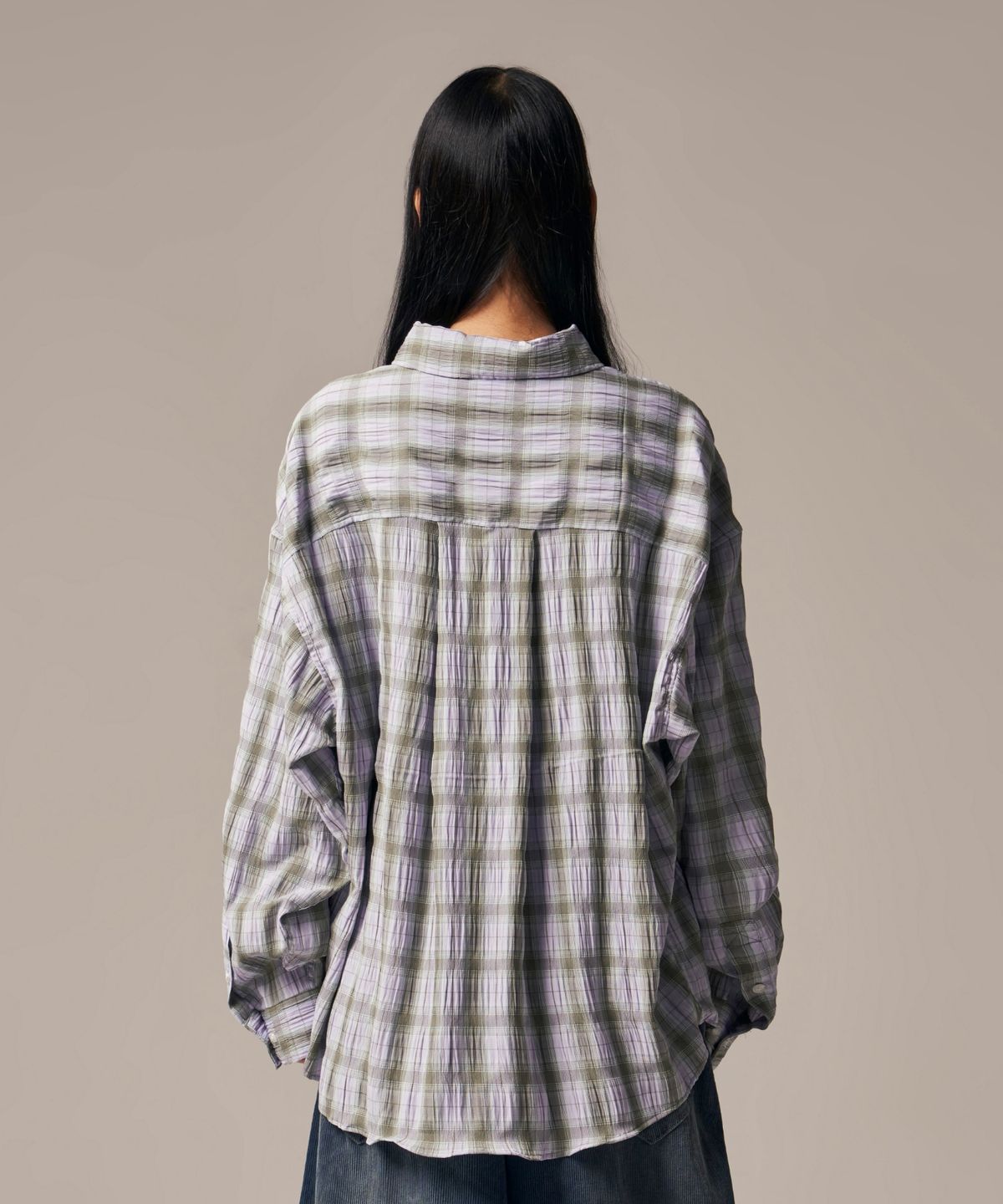 아이돈워너셀(IDWS) Terrace Check Shirt Lavender
