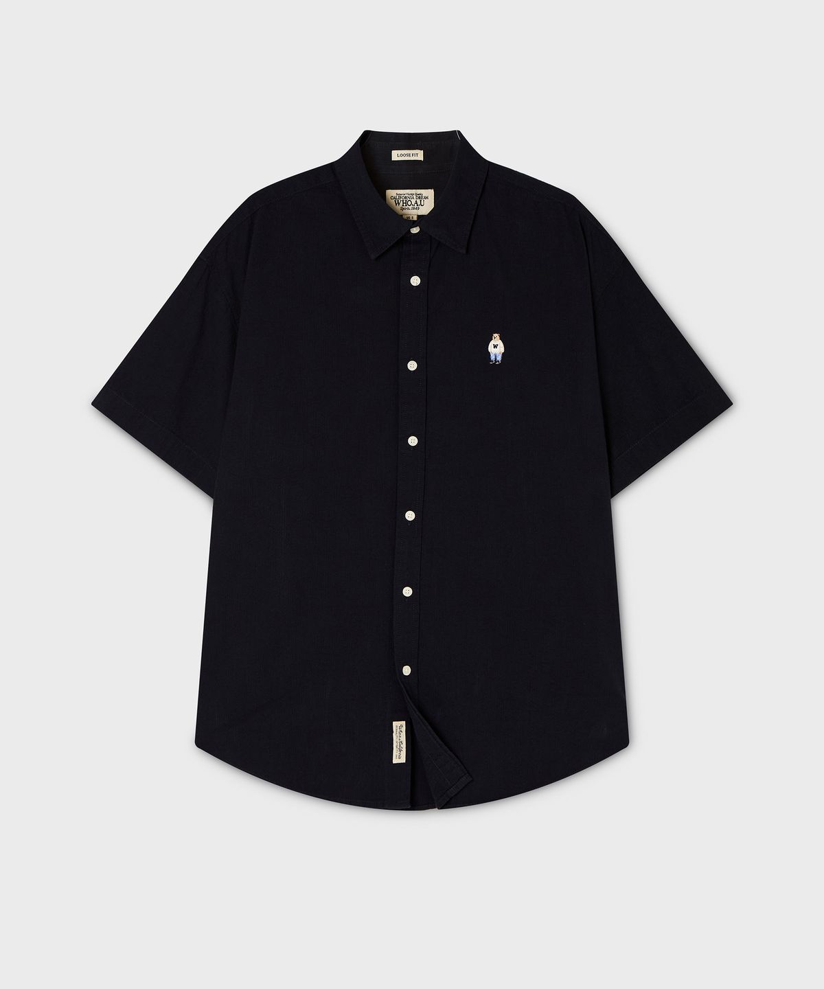 후아유(WHO.A.U) Steve Seersucker Loose-fit Shirts/WHYWG2512F