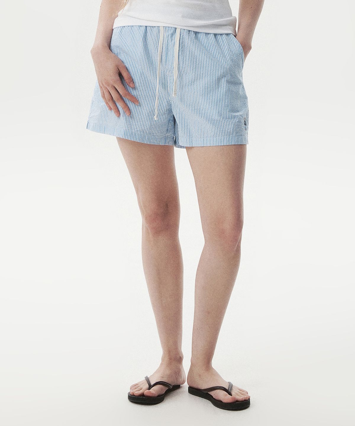 후아유(WHO.A.U) Steve Seersucker Shorts(Set-up) / WHTHG2512F
