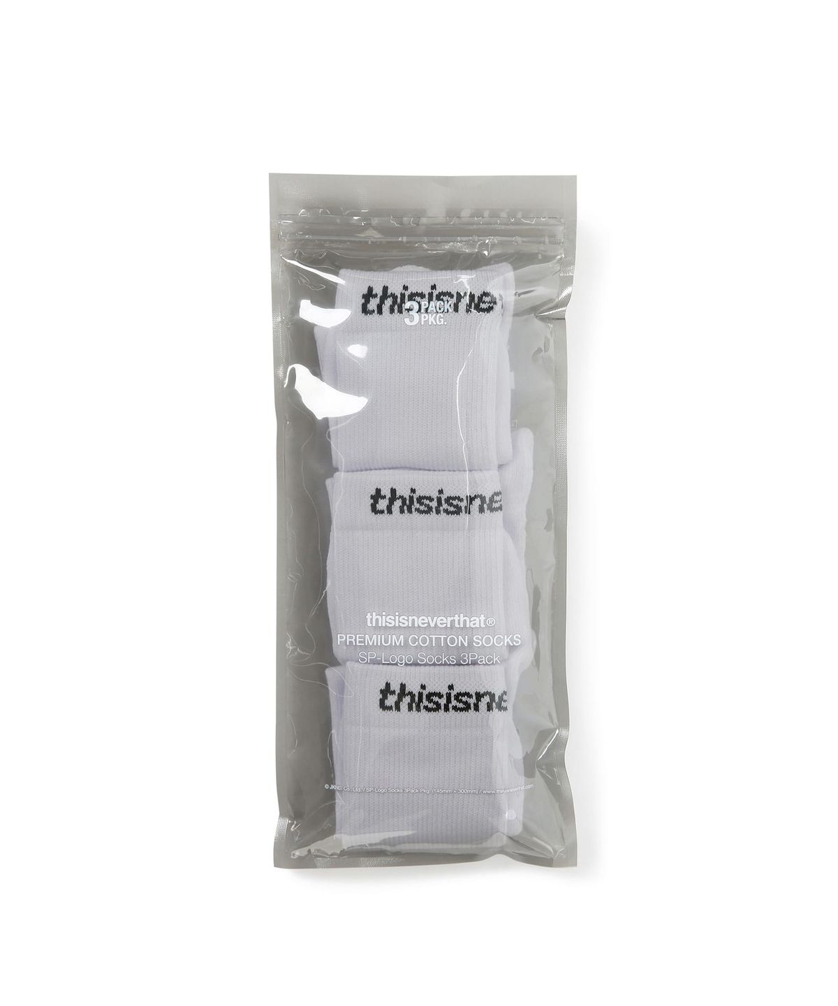 디스이즈네버댓(THISISNEVERTHAT) SP-Logo Socks 3Pack White