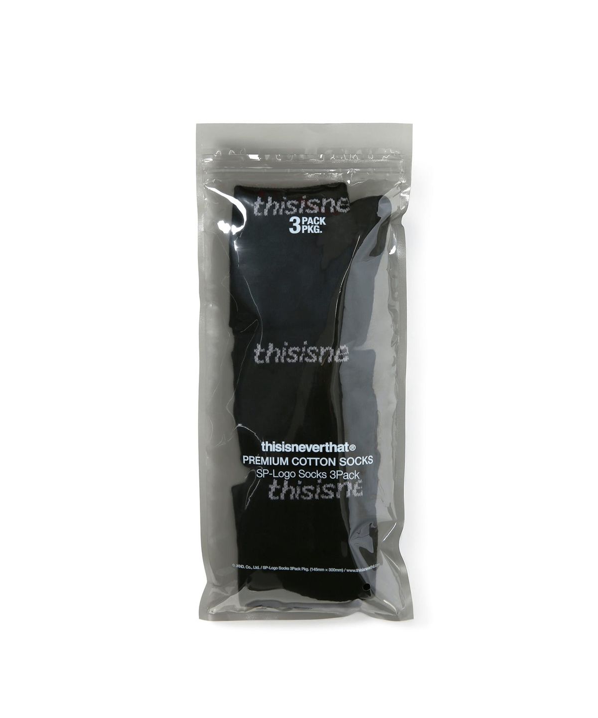 디스이즈네버댓(THISISNEVERTHAT) SP-Logo Socks 3Pack Black