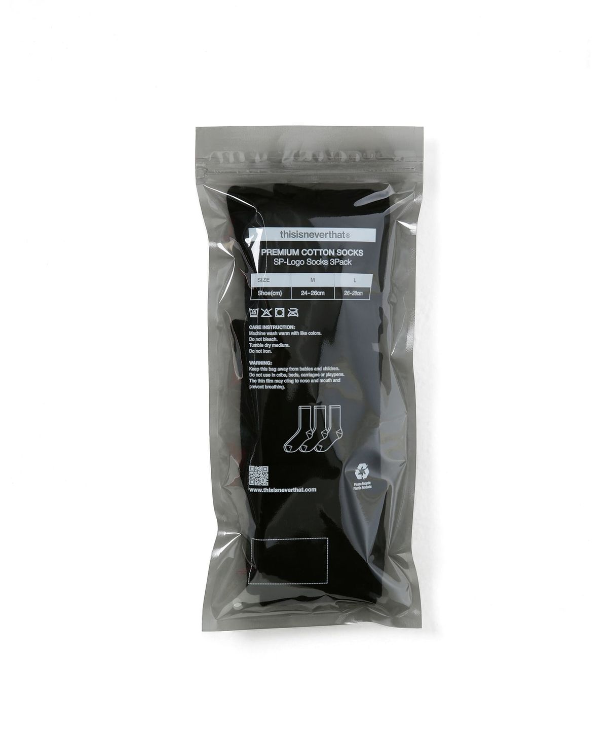 디스이즈네버댓(THISISNEVERTHAT) SP-Logo Socks 3Pack Black