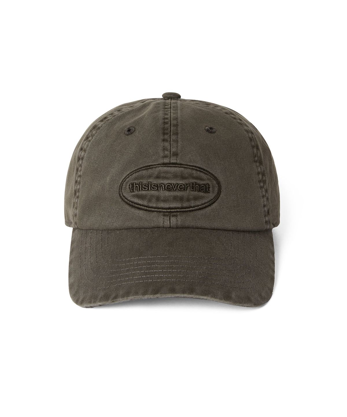 디스이즈네버댓(THISISNEVERTHAT) (SS25) Overdyed E/T-Logo Cap Charcoal