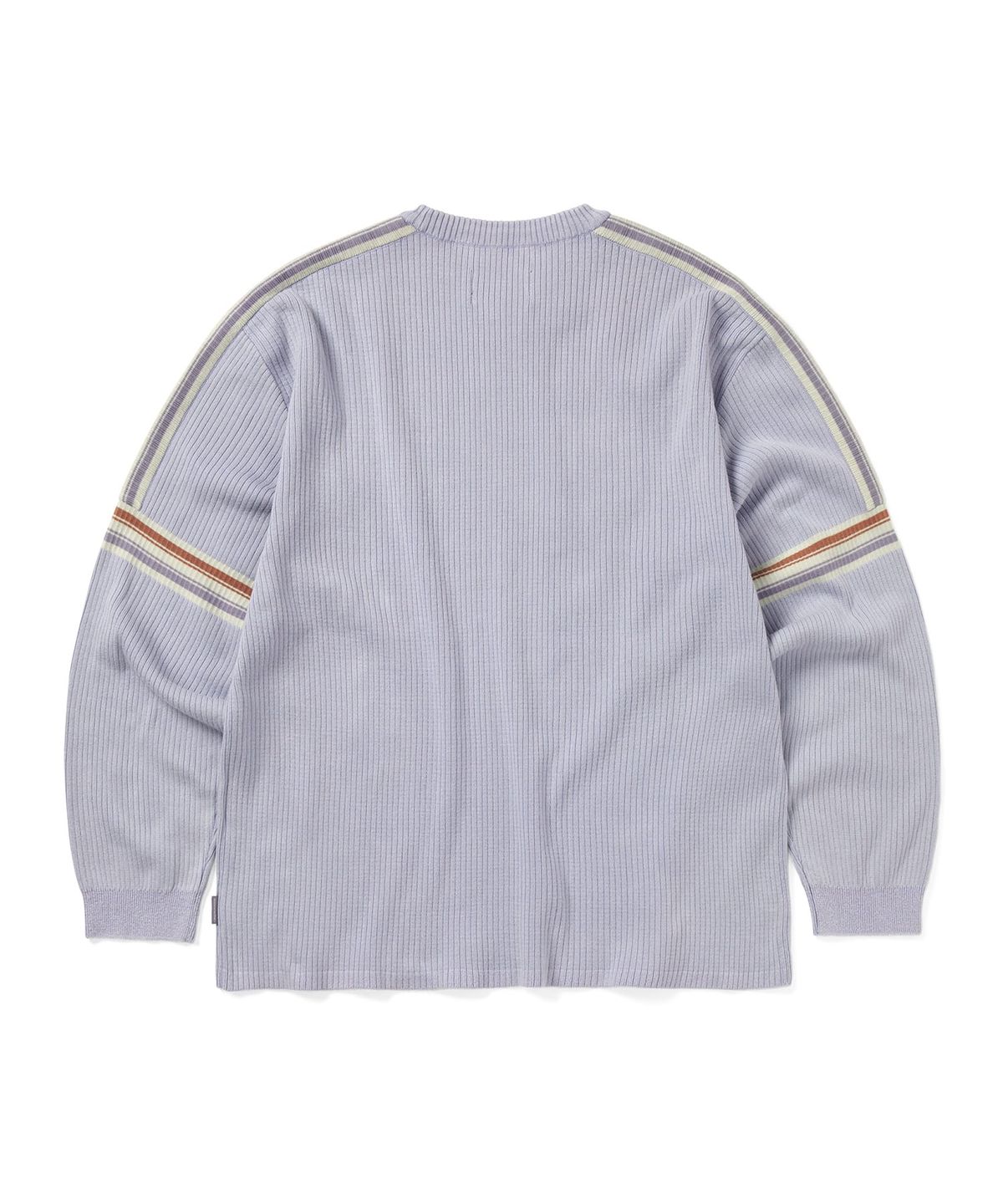 디스이즈네버댓(THISISNEVERTHAT) Striped Knit L/S Top Lavender