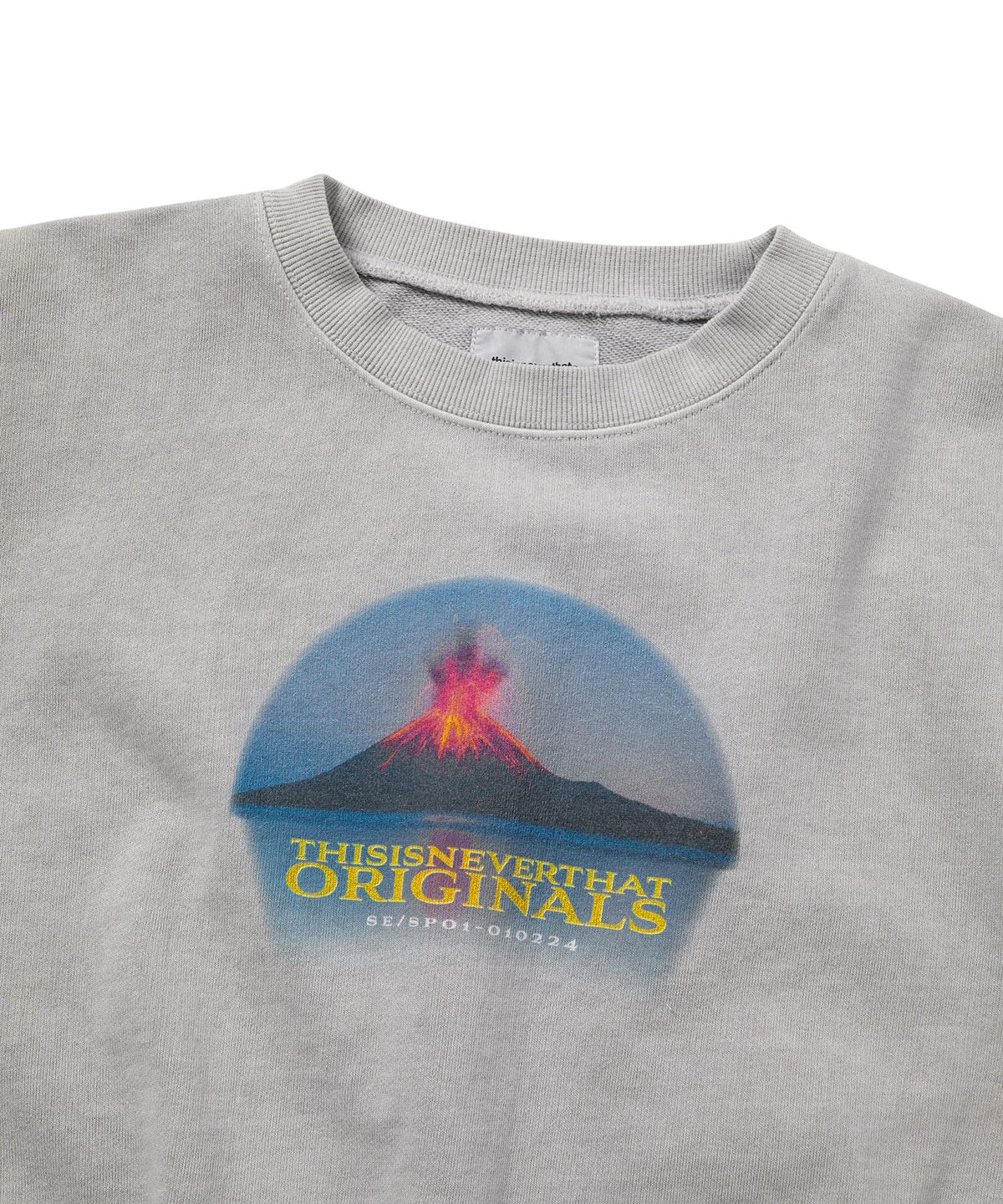 디스이즈네버댓(THISISNEVERTHAT) Volcano W Crewneck Grey