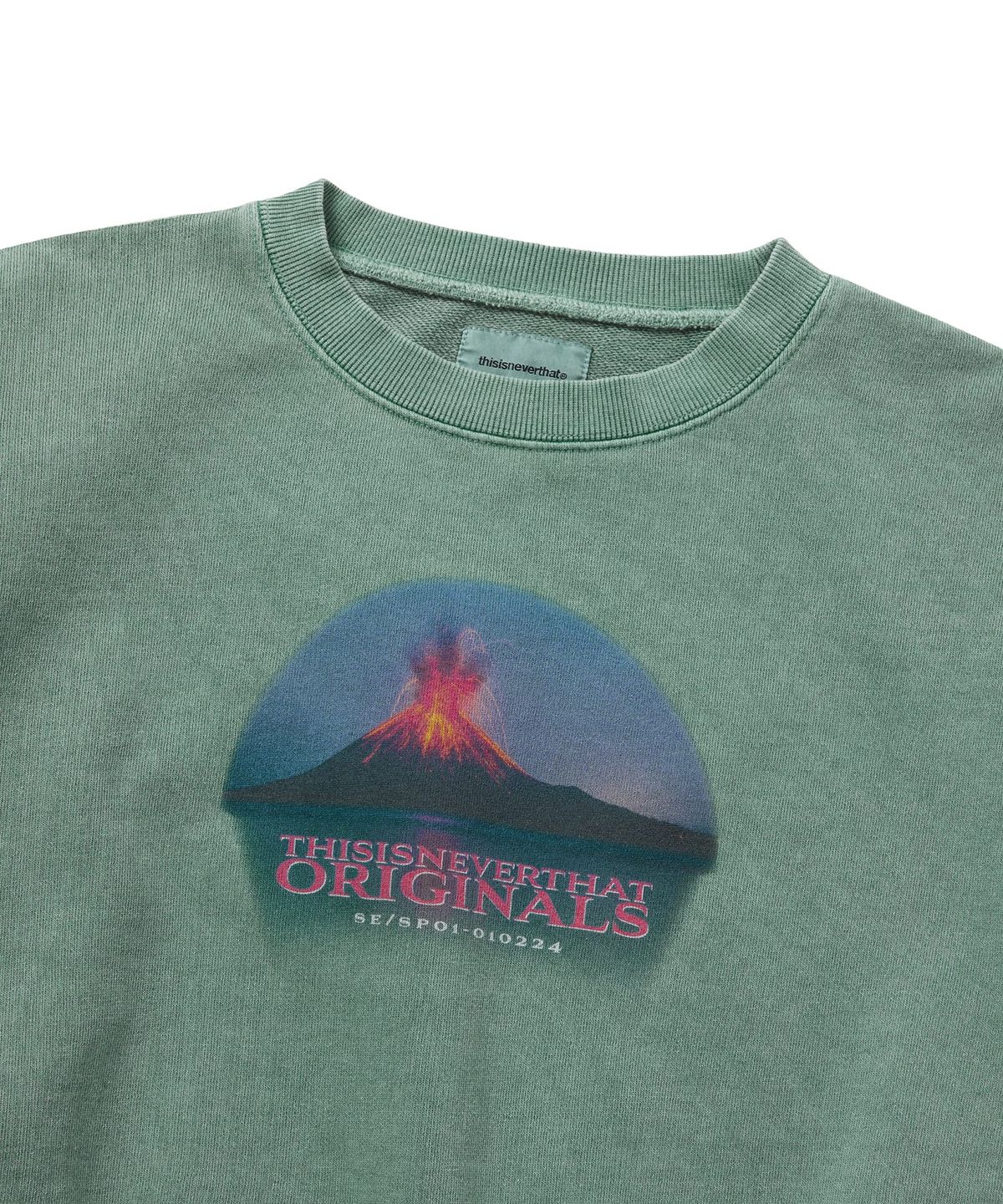 디스이즈네버댓(THISISNEVERTHAT) Volcano W Crewneck Emerald