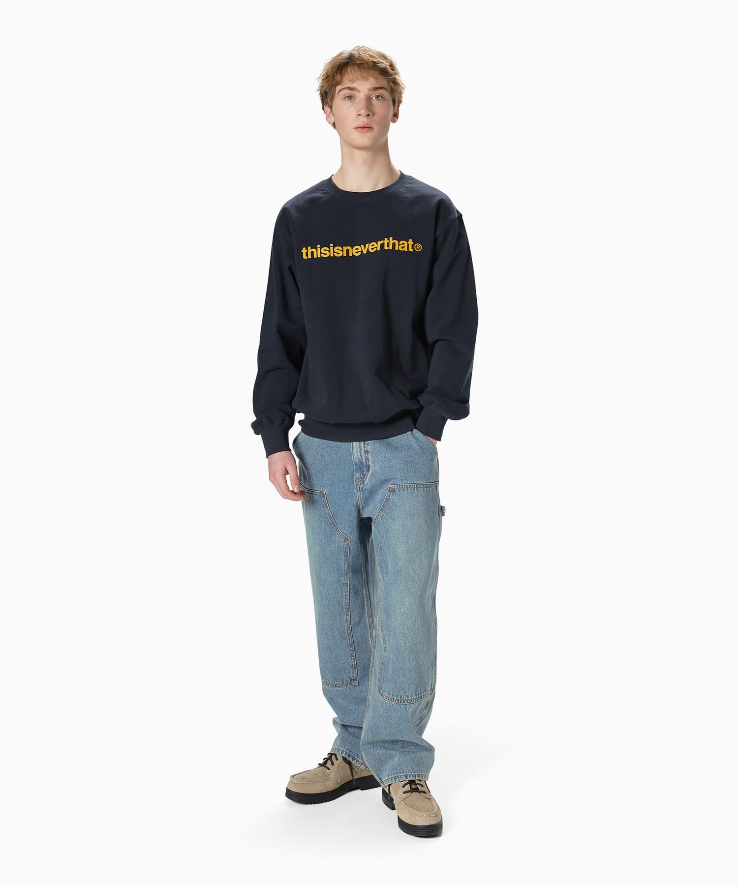MUSINSA | thisisneverthat® T-Logo LT Crewneck Navy