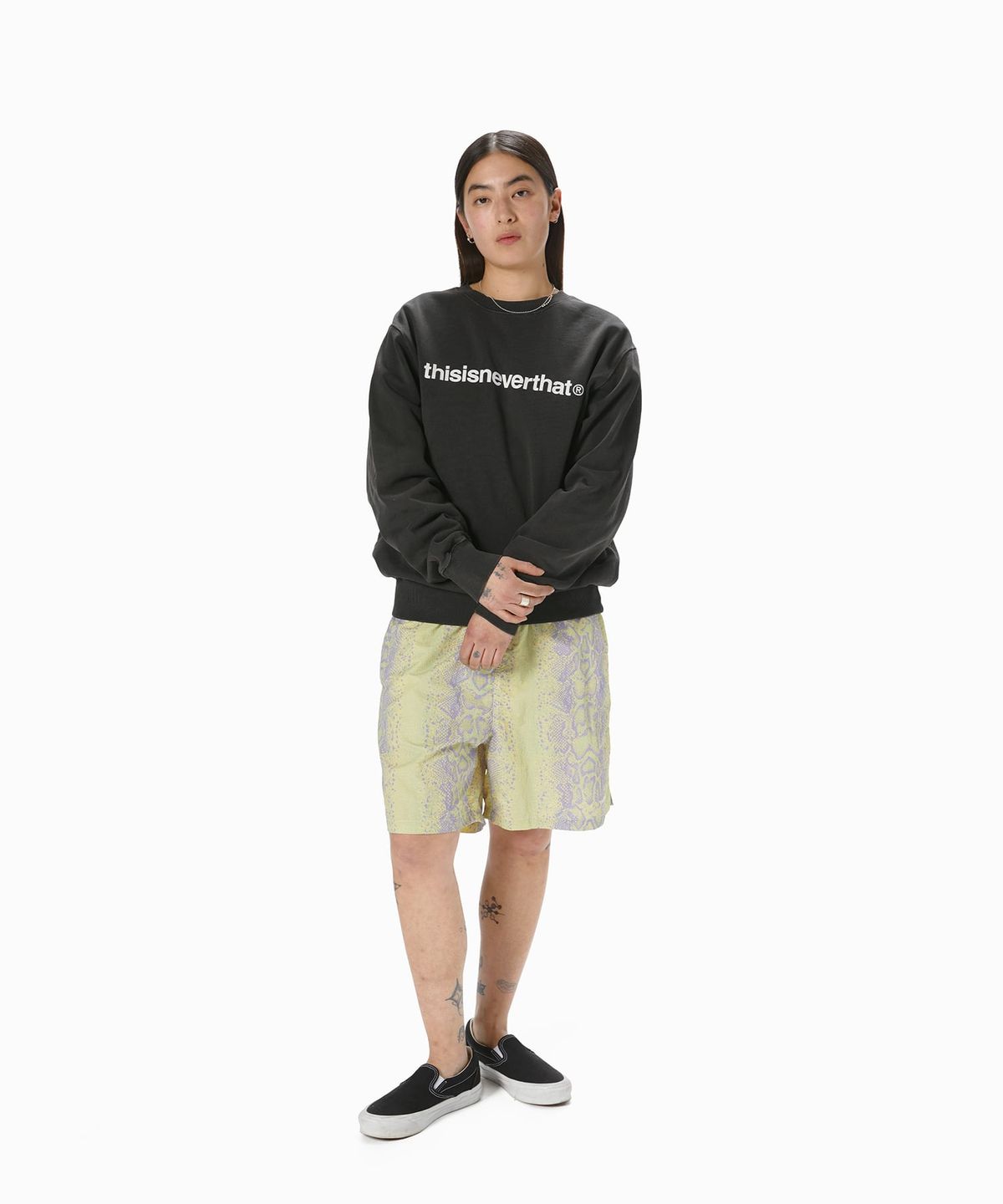 디스이즈네버댓(THISISNEVERTHAT) T-Logo LT Crewneck Charcoal