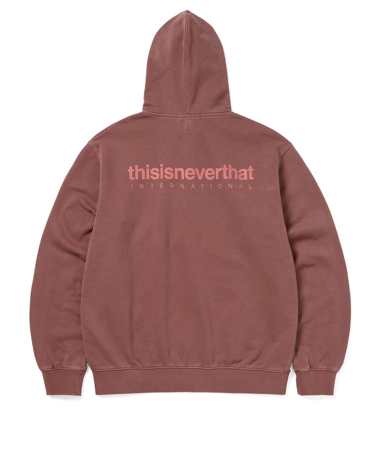 디스이즈네버댓(THISISNEVERTHAT) INTL. Logo Zip Up Hoodie Dried Rose