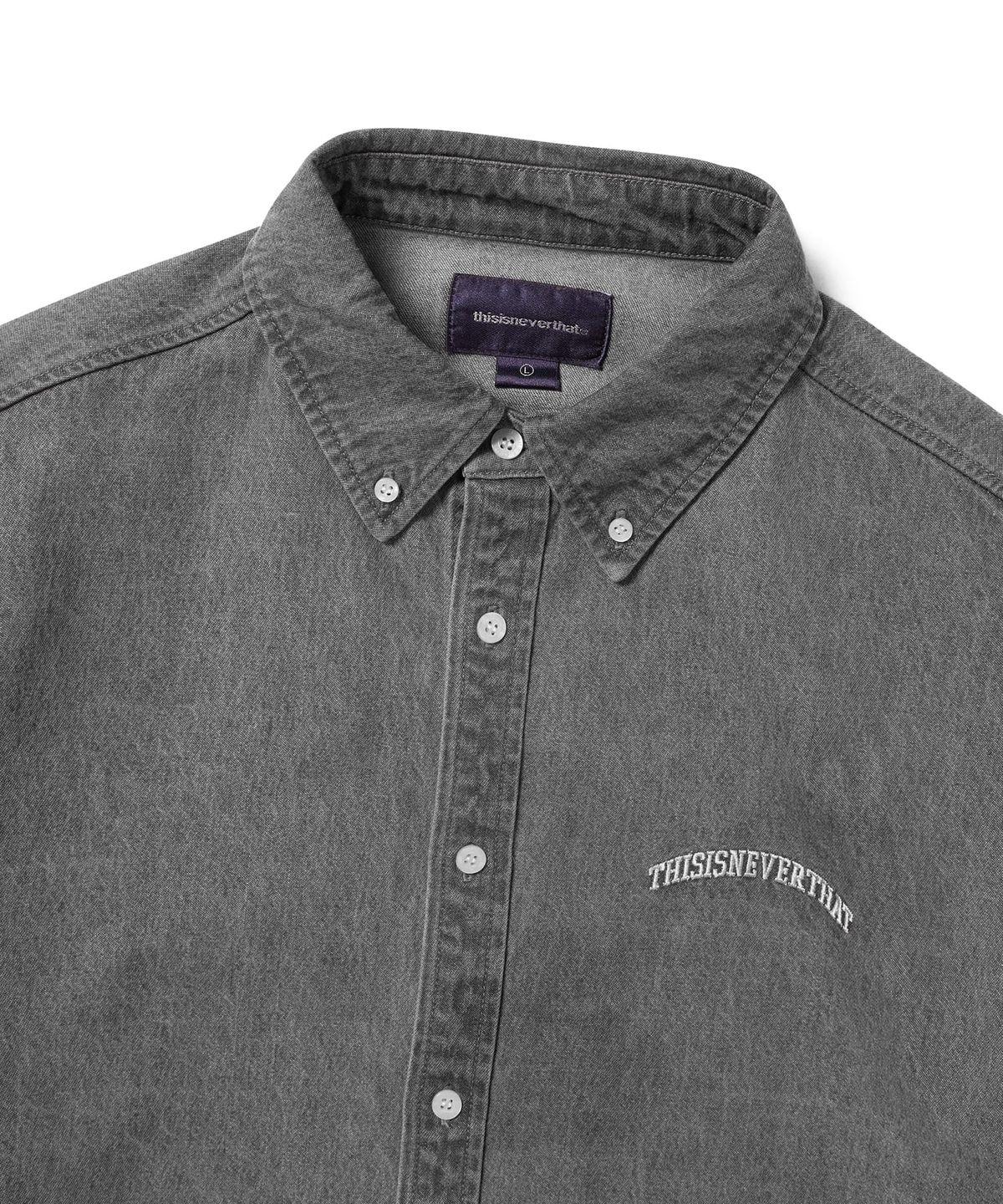 디스이즈네버댓(THISISNEVERTHAT) Washed Denim Shirt Grey