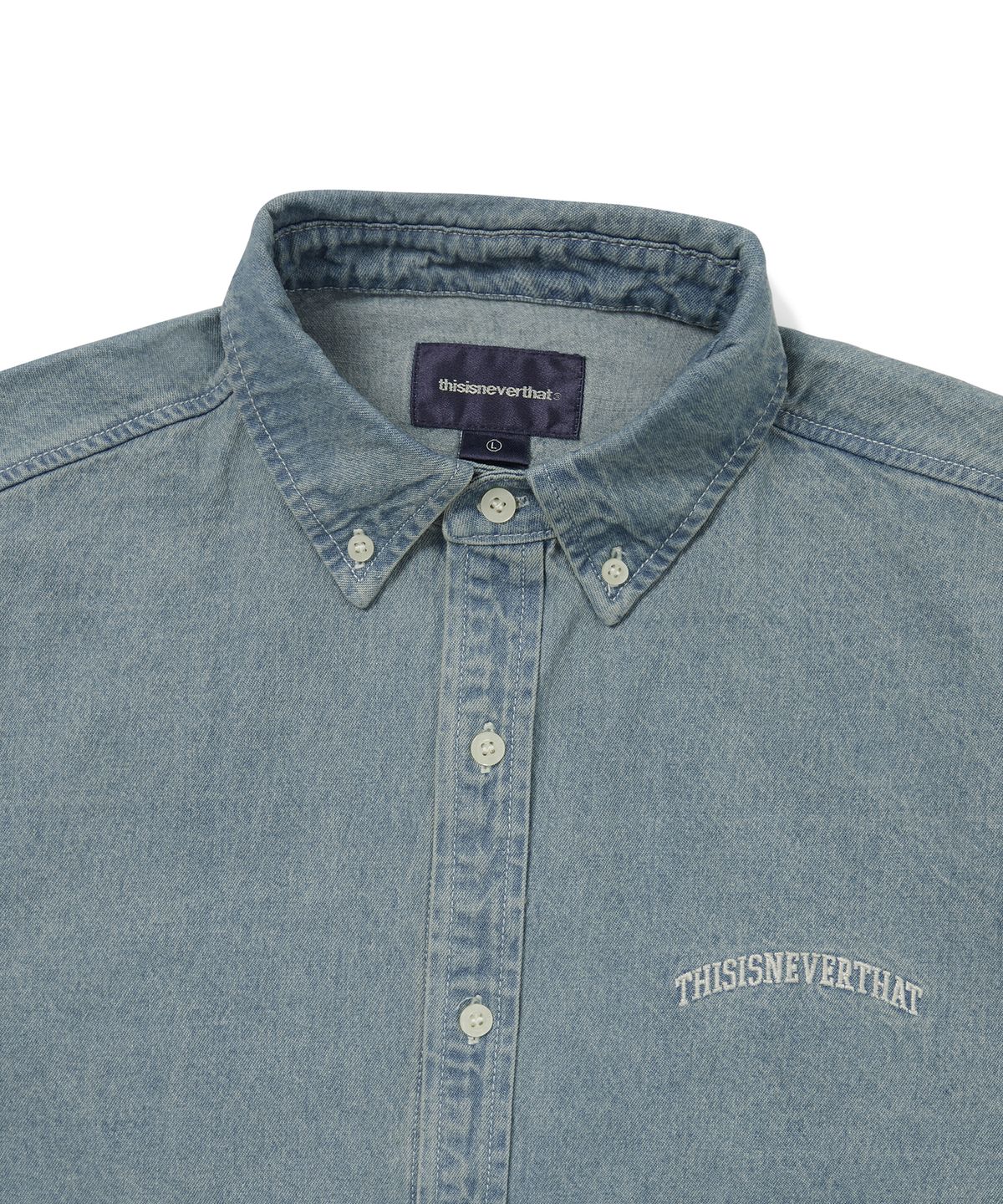 디스이즈네버댓(THISISNEVERTHAT) Washed Denim Shirt Washed Blue