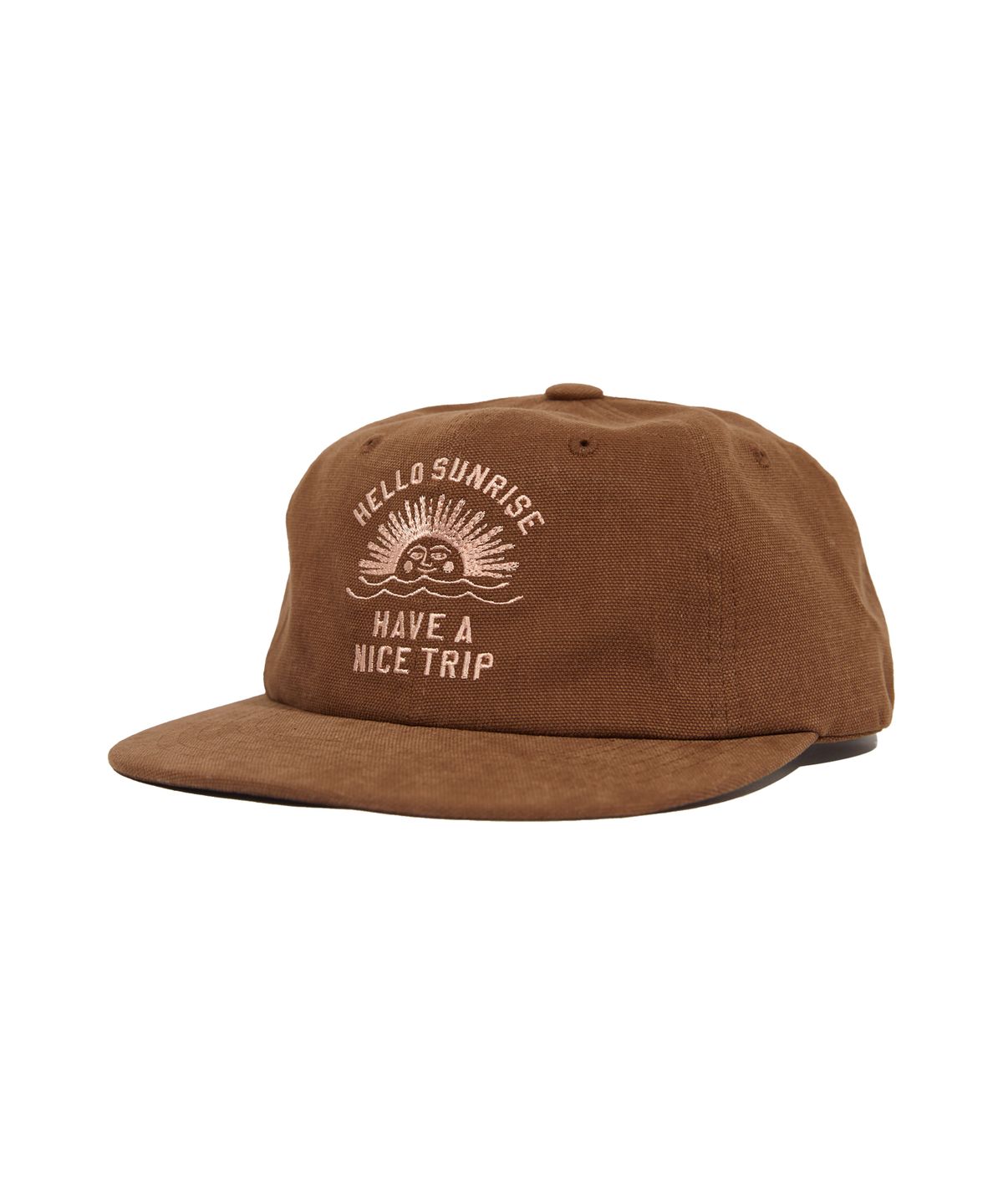 헬로 선라이즈(HELLO SUNRISE) HS VTG Arch Logo Relaxed Fit Cap_Brown
