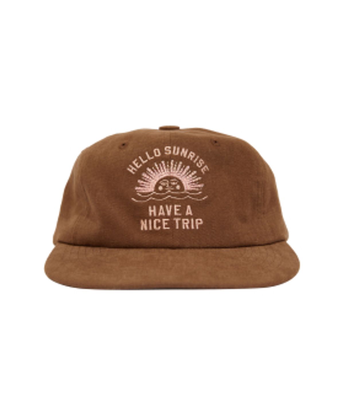 헬로 선라이즈(HELLO SUNRISE) HS VTG Arch Logo Relaxed Fit Cap_Brown