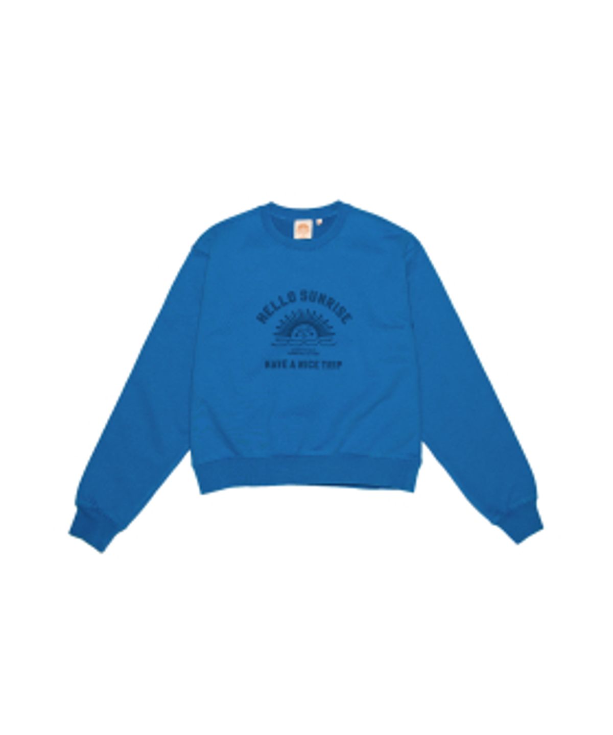 헬로 선라이즈(HELLO SUNRISE) VTG Arch Logo Sweatshirt(W)_Cobalt Blue