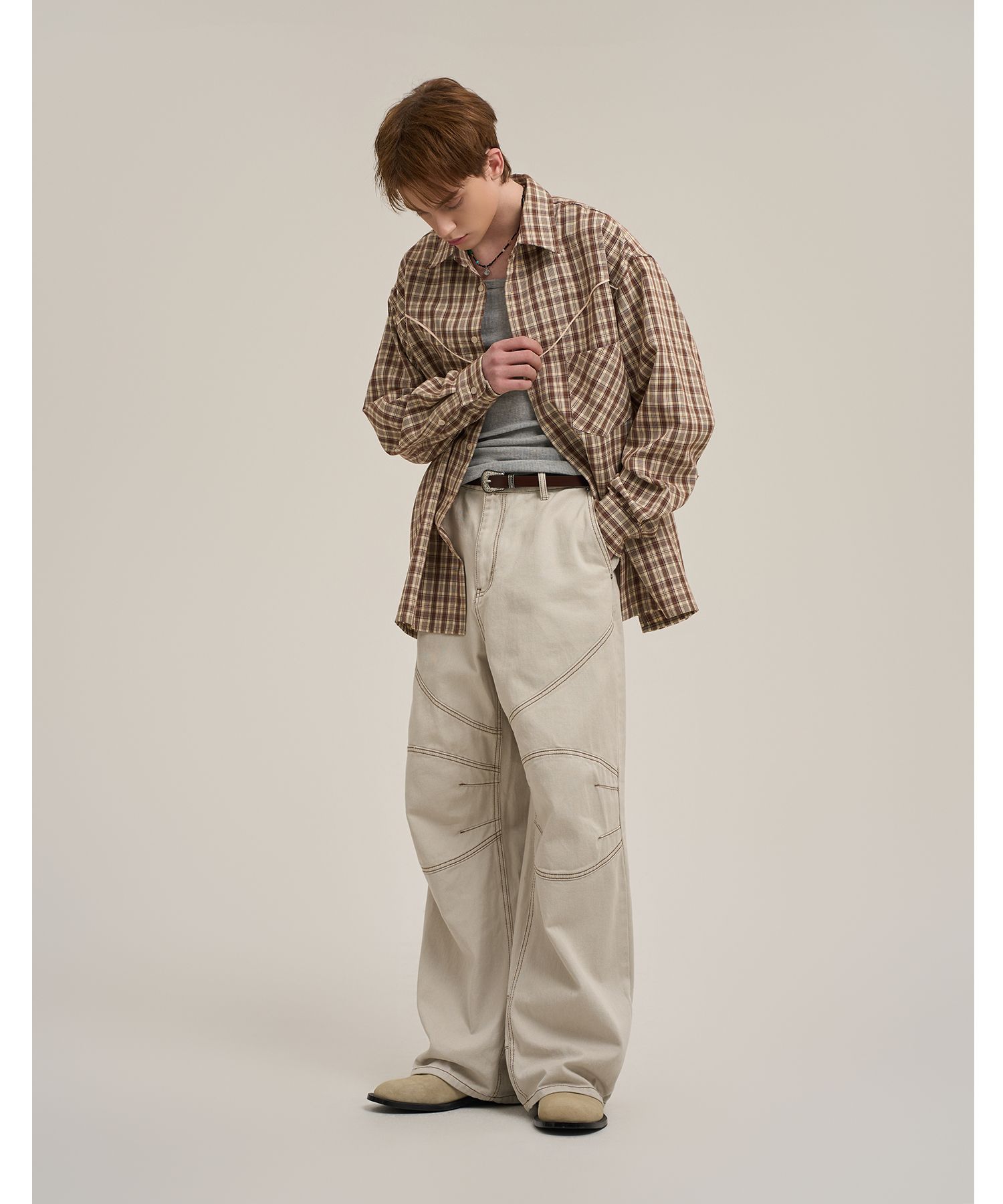 ★SUPERSUB★ Biker Denim Pants Cream EOIRGHJWE MUSINSA | SUPERSUB Biker Denim Pants - Cream