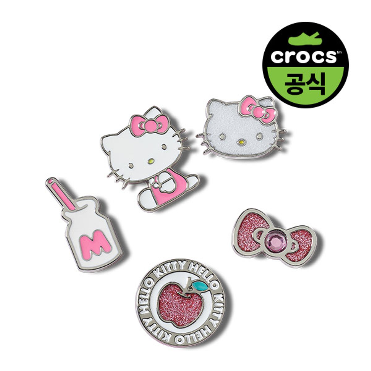 크록스키즈(CROCS KIDS) 지비츠 HELLO KITTY FRNDS ELEVTD 5세트