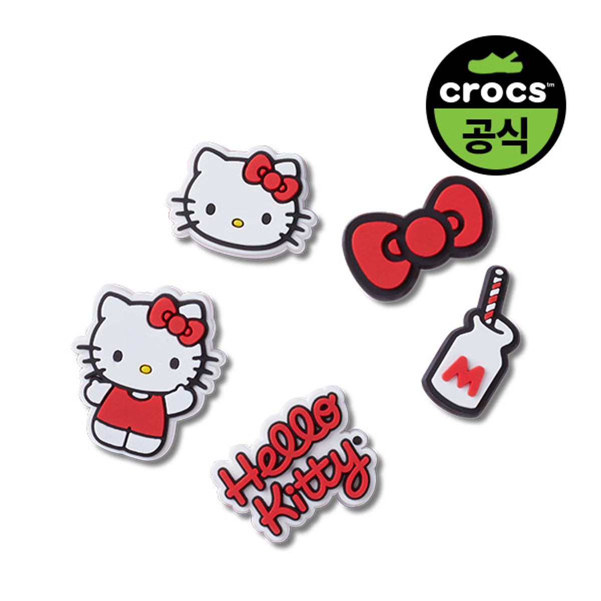 크록스키즈(CROCS KIDS) 지비츠 HELLO KITTY 5세트