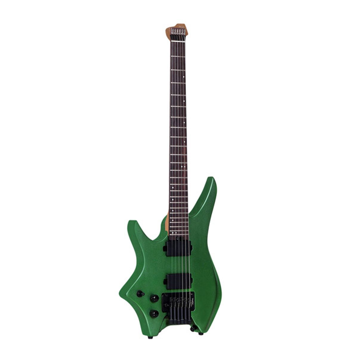 헥스기타(HEXGUITARS) 왼손용 헤드리스 일렉기타 N500L S/MEG 메탈릭 에메랄드 그린