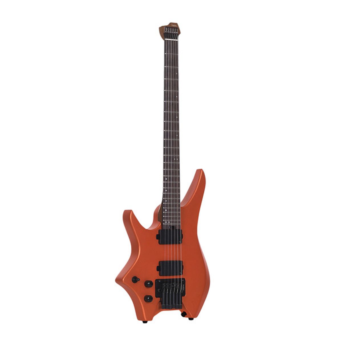 헥스기타(HEXGUITARS) 왼손용 헤드리스 일렉기타 N500L S/MCO 메탈릭 코랄 오렌지