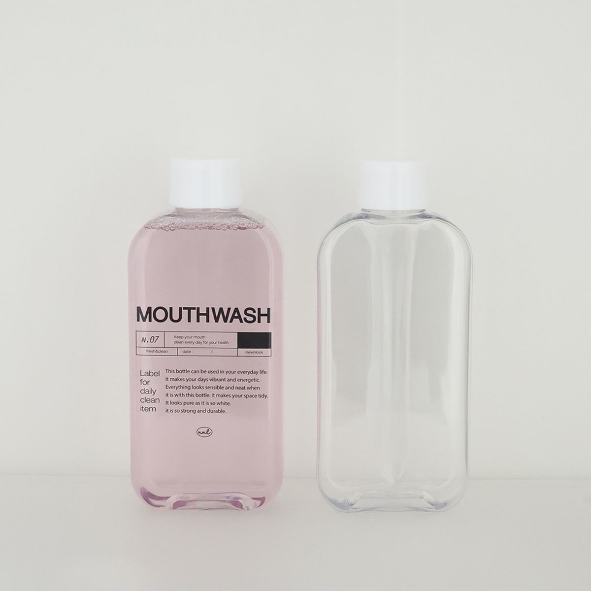 뉴앤룩(NEWNLOOK) [3pack] 휴대용 가글용기 여행용공병 150ml + 라벨스티커