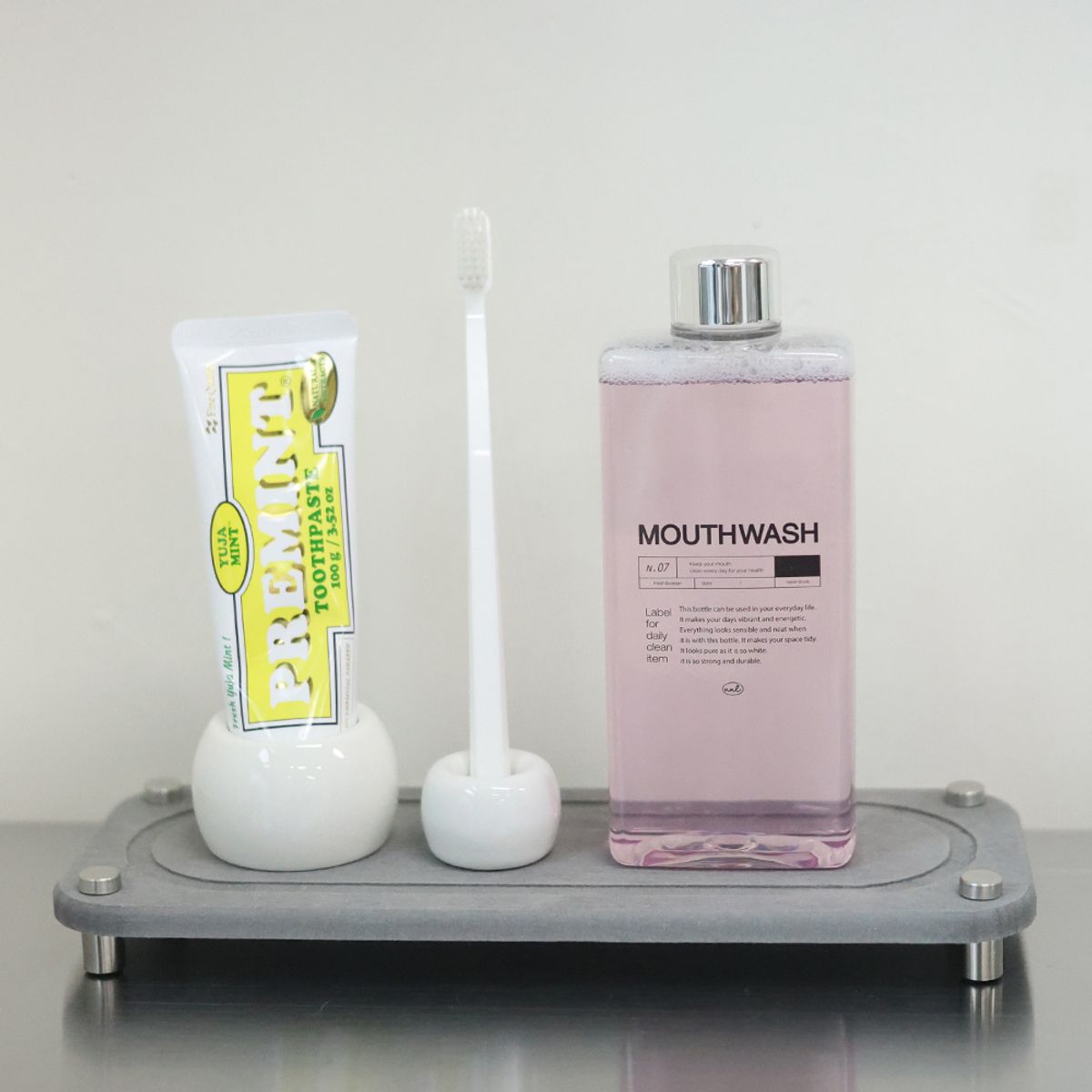 뉴앤룩(NEWNLOOK) [2pack] 휴대용 가글용기 여행용공병 350ml + 라벨스티커