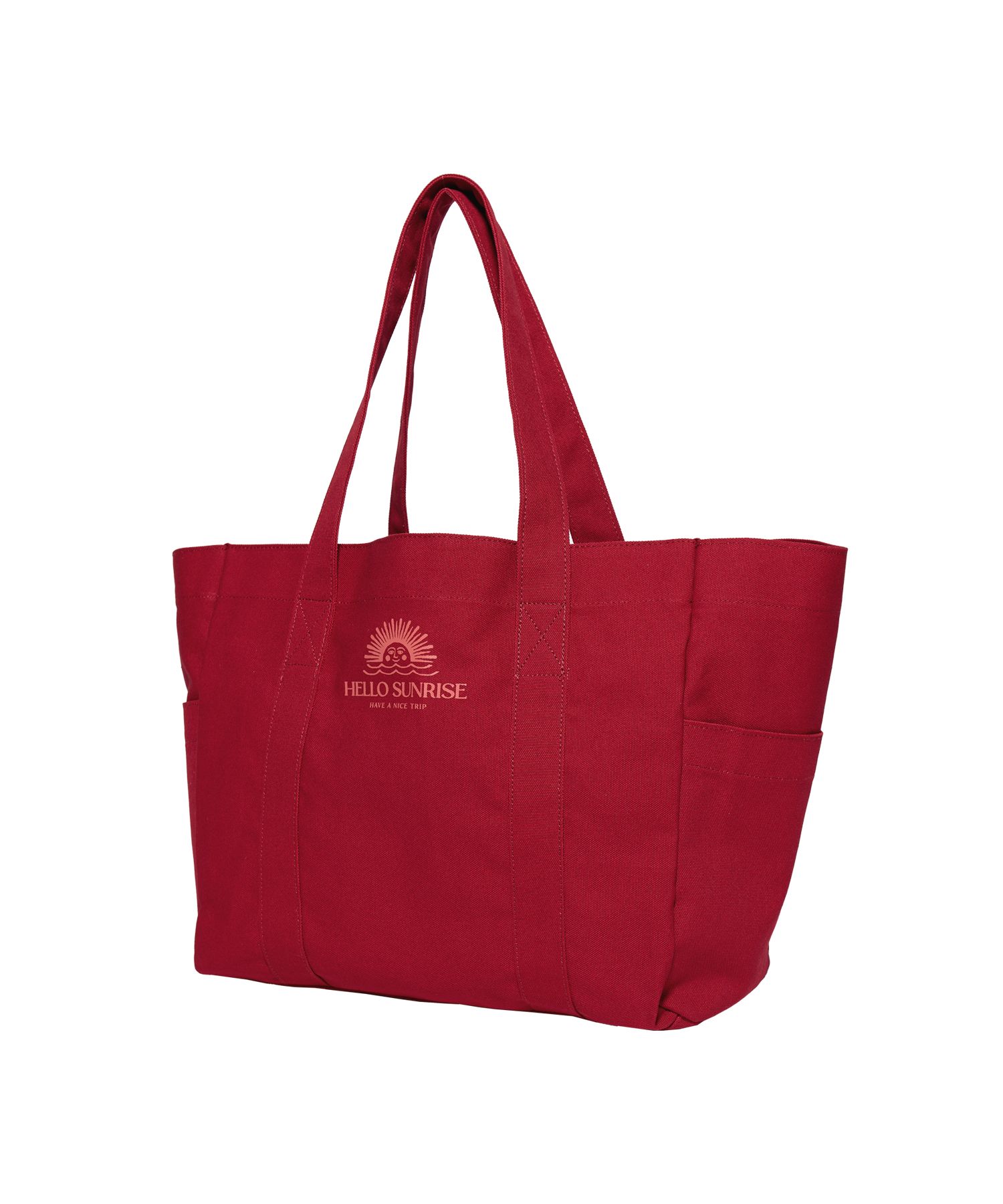 MUSINSA | HELLO SUNRISE OG Logo Canvas Tote Bag_Red