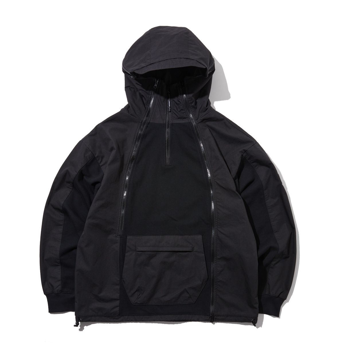 펜필드(PENFIELD) CN 믹스드 오픈 후디 스웨트 자켓 블랙_FR1KH50U