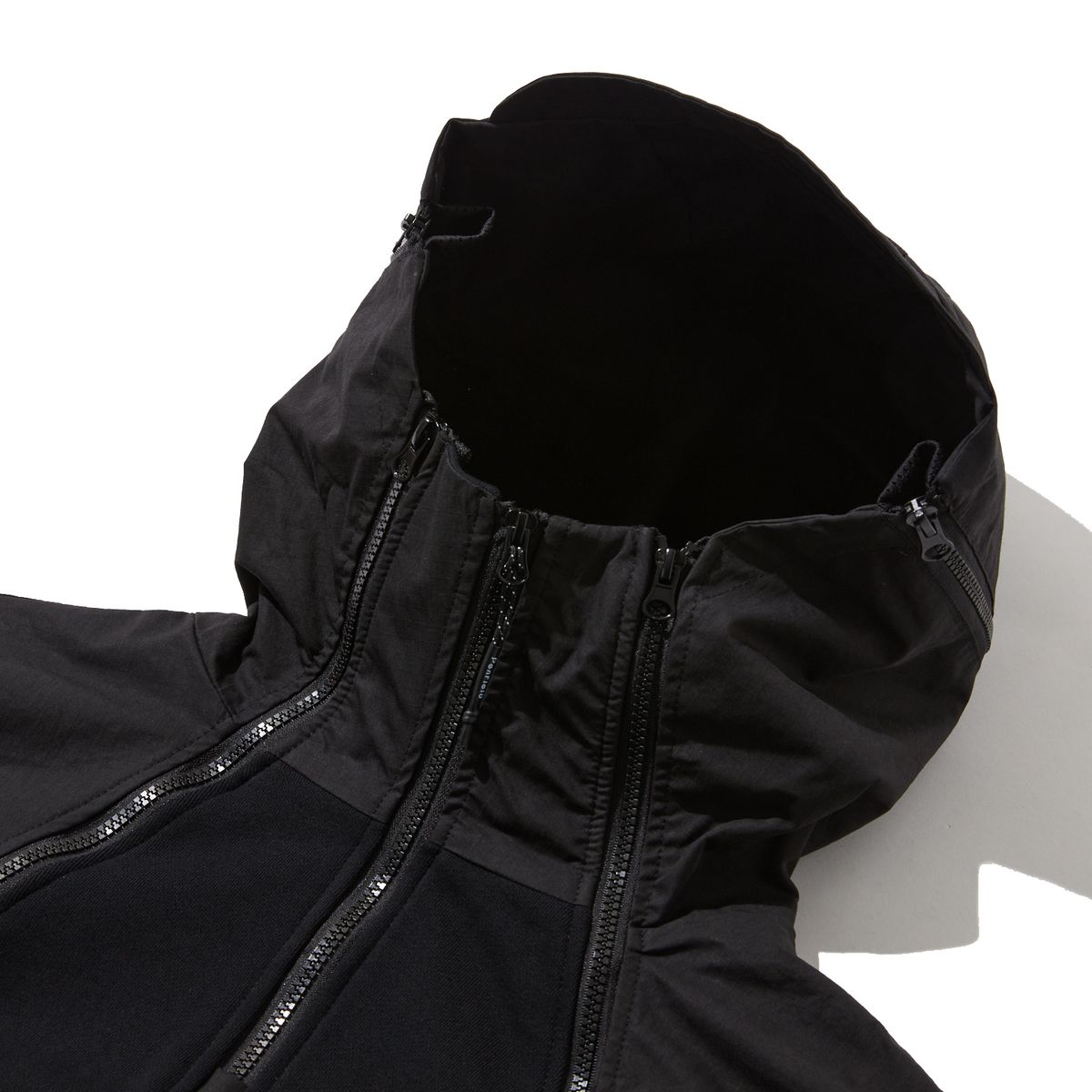 펜필드(PENFIELD) CN 믹스드 오픈 후디 스웨트 자켓 블랙_FR1KH50U