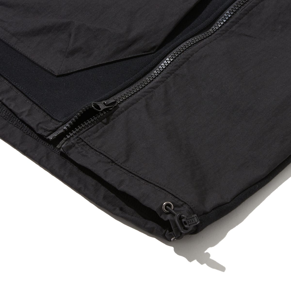 펜필드(PENFIELD) CN 믹스드 오픈 후디 스웨트 자켓 블랙_FR1KH50U