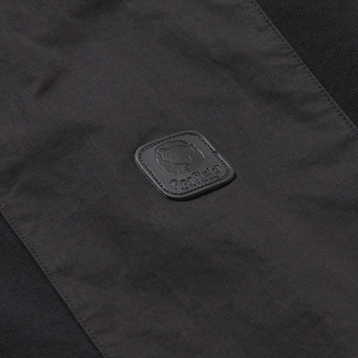 펜필드(PENFIELD) CN 믹스드 오픈 후디 스웨트 자켓 블랙_FR1KH50U