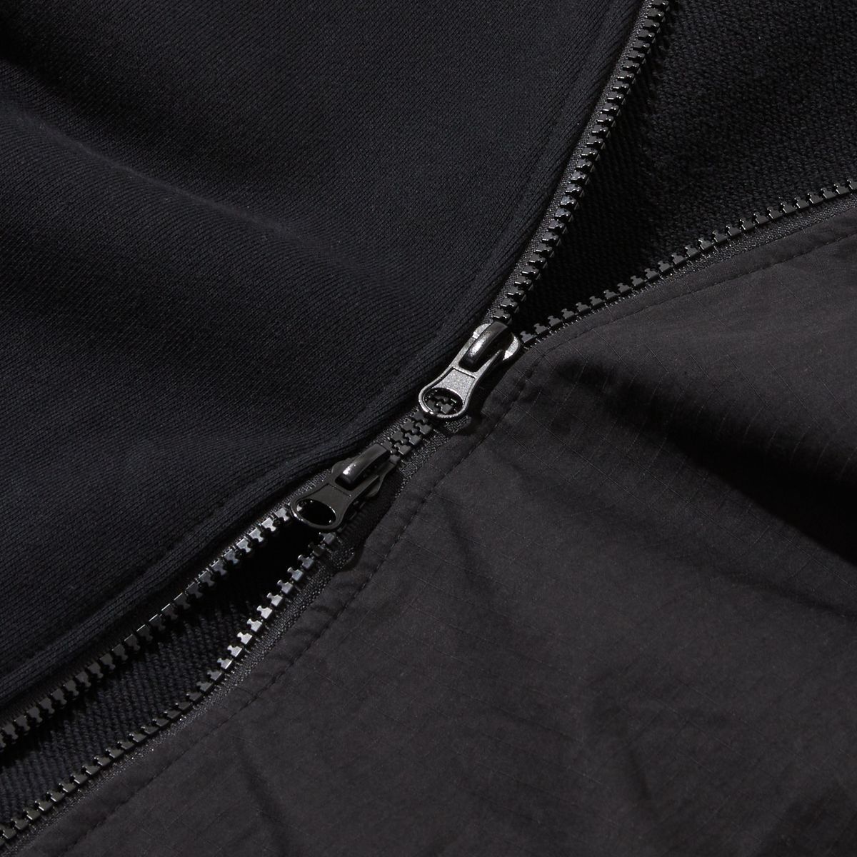 펜필드(PENFIELD) CN 믹스드 오픈 후디 스웨트 자켓 블랙_FR1KH50U