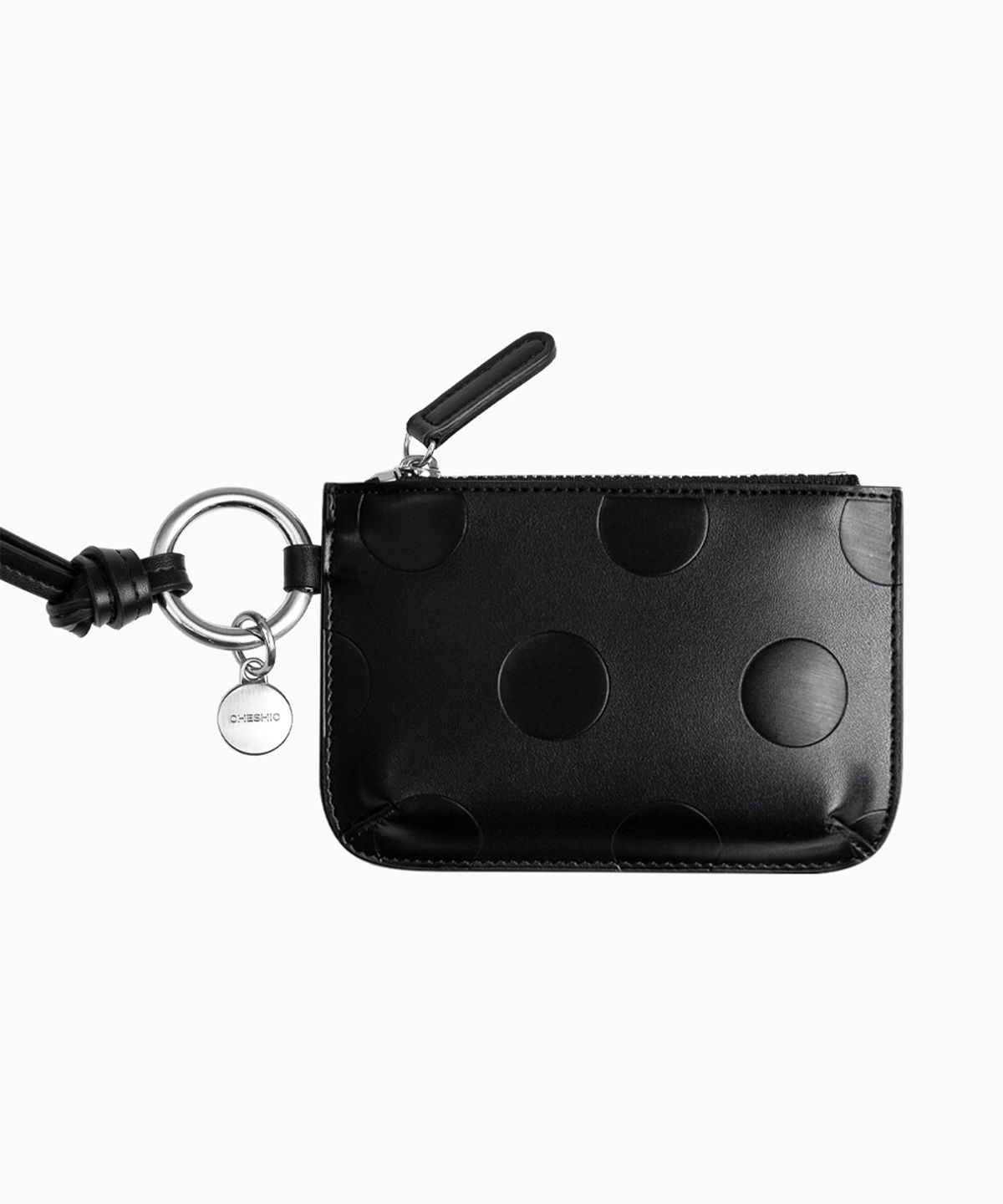 오헤시오(OHESHIO) DOT CROSS CARD WALLET, BLACK