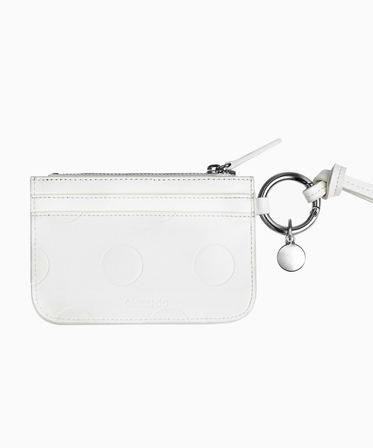 오헤시오(OHESHIO) DOT CROSS CARD WALLET, IVORY