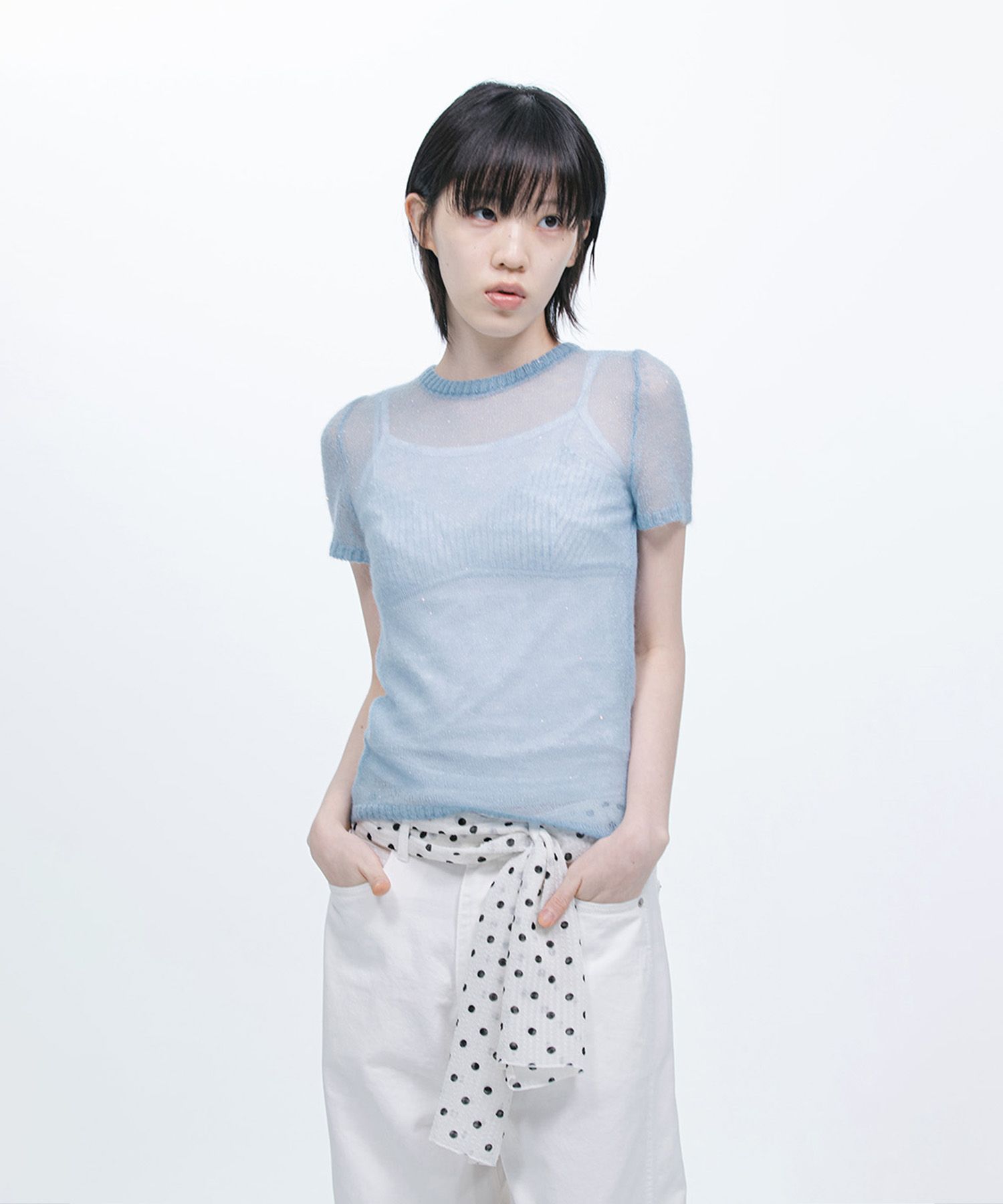 【OHESHIO】25ss DOT SHEER PATTERN SCARF OHESHIO】25ss DOT SHEER PATTERN SCARF (OHESHIO/スカーフ