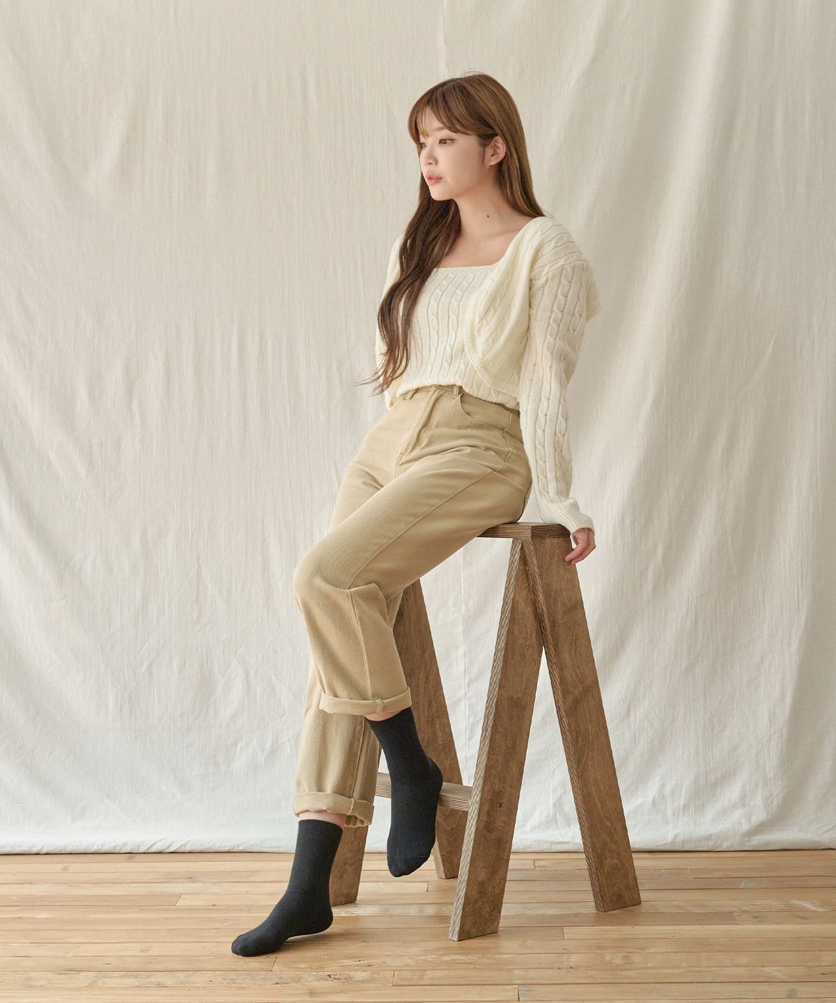 룰루렐라(LULULELA) [10pack] 베이직 무지 중목양말