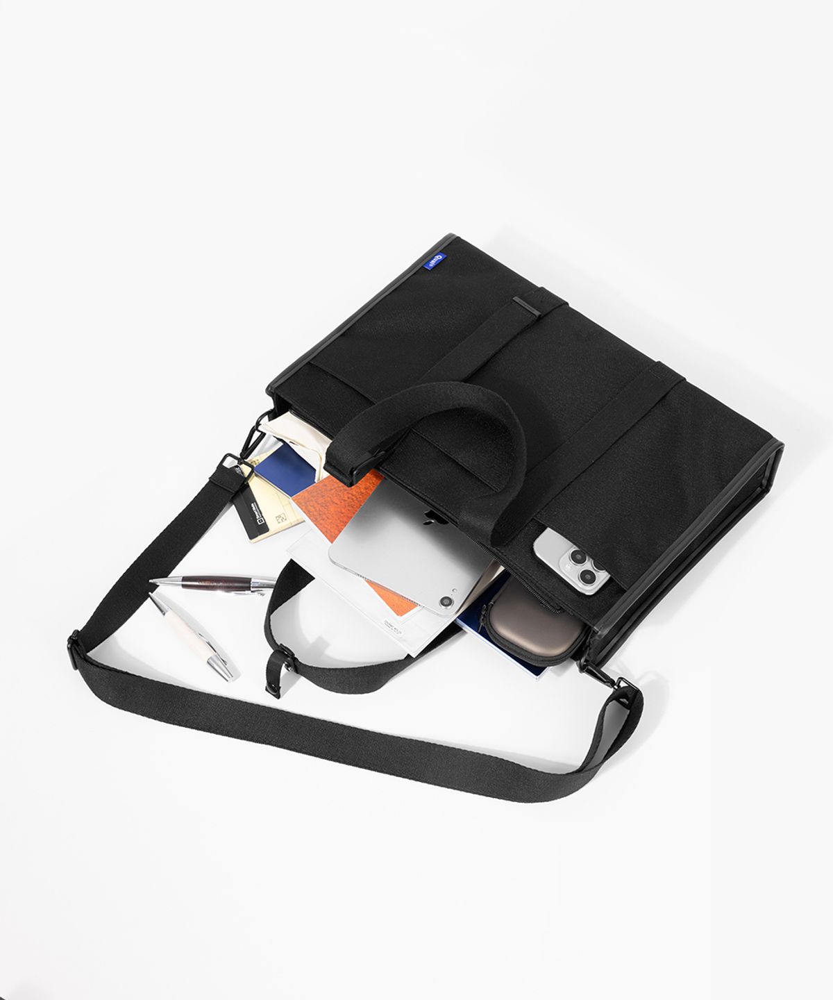 퀄팩(QUALPACK) 에센셜 토트백 331 블랙