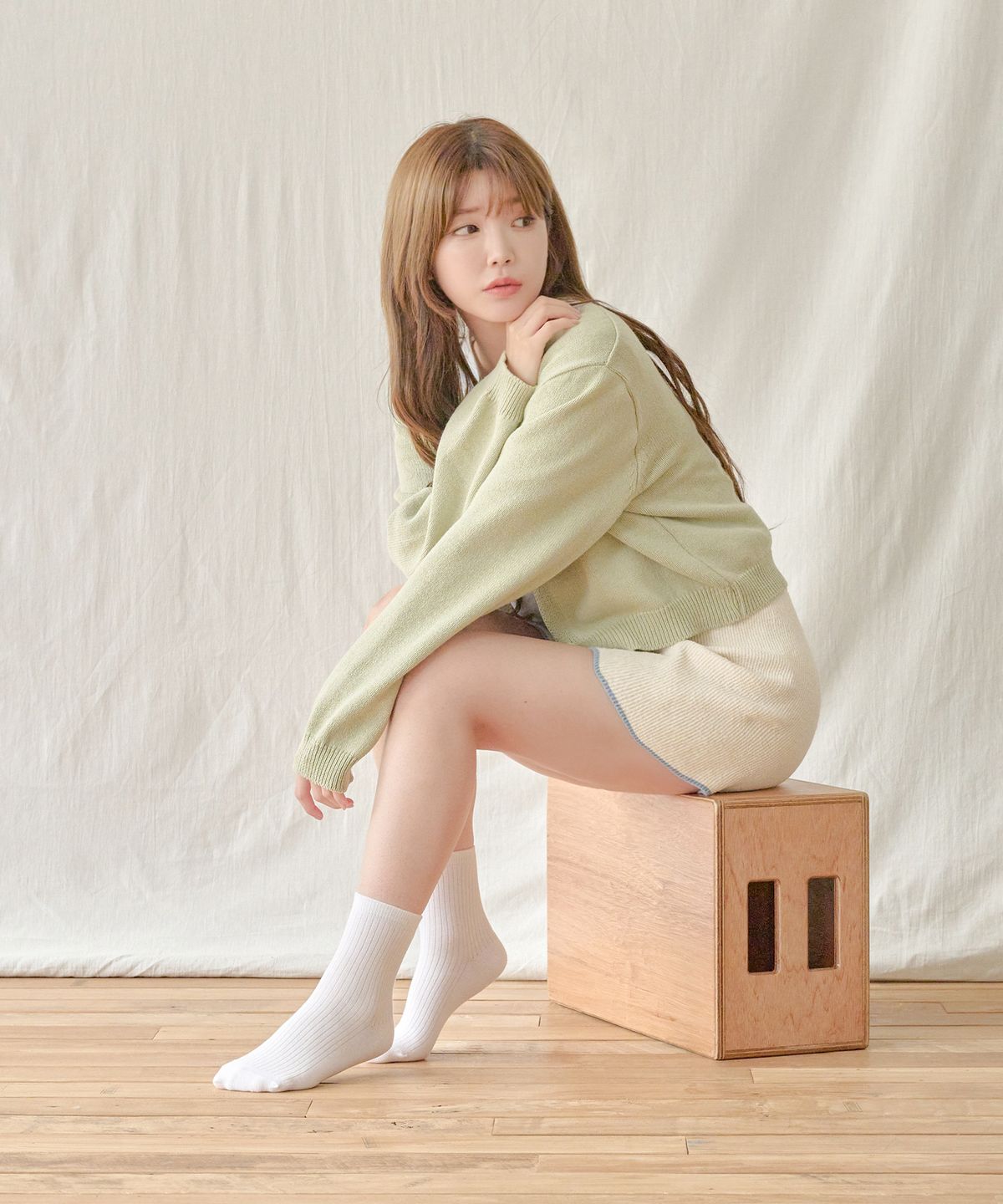 룰루렐라(LULULELA) [5pack] 뉴라이트 컬러 골지 중목 양말