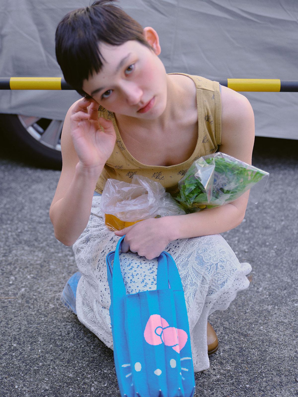 조셉앤스테이시(JOSEPH&STACEY) Lucky Pleats Knit S Starry Hello Kitty (ALL)