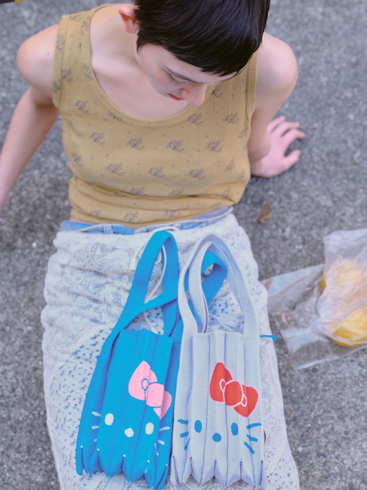 조셉앤스테이시(JOSEPH&STACEY) Lucky Pleats Knit S Starry Hello Kitty (ALL)
