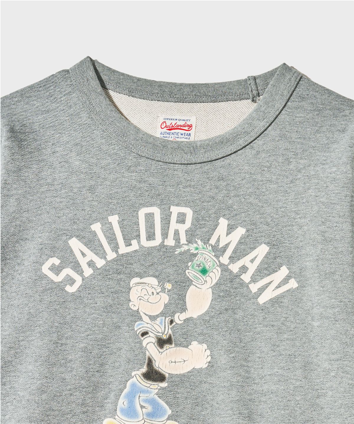 아웃스탠딩(OUTSTANDING) V.S.C SWEAT(SAILOR MAN)_8%MELANGE GRAY