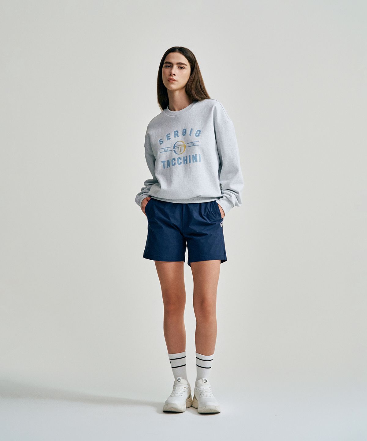 세르지오 타키니(SERGIO TACCHINI) W 에센셜 4인치 반바지 (Navy)