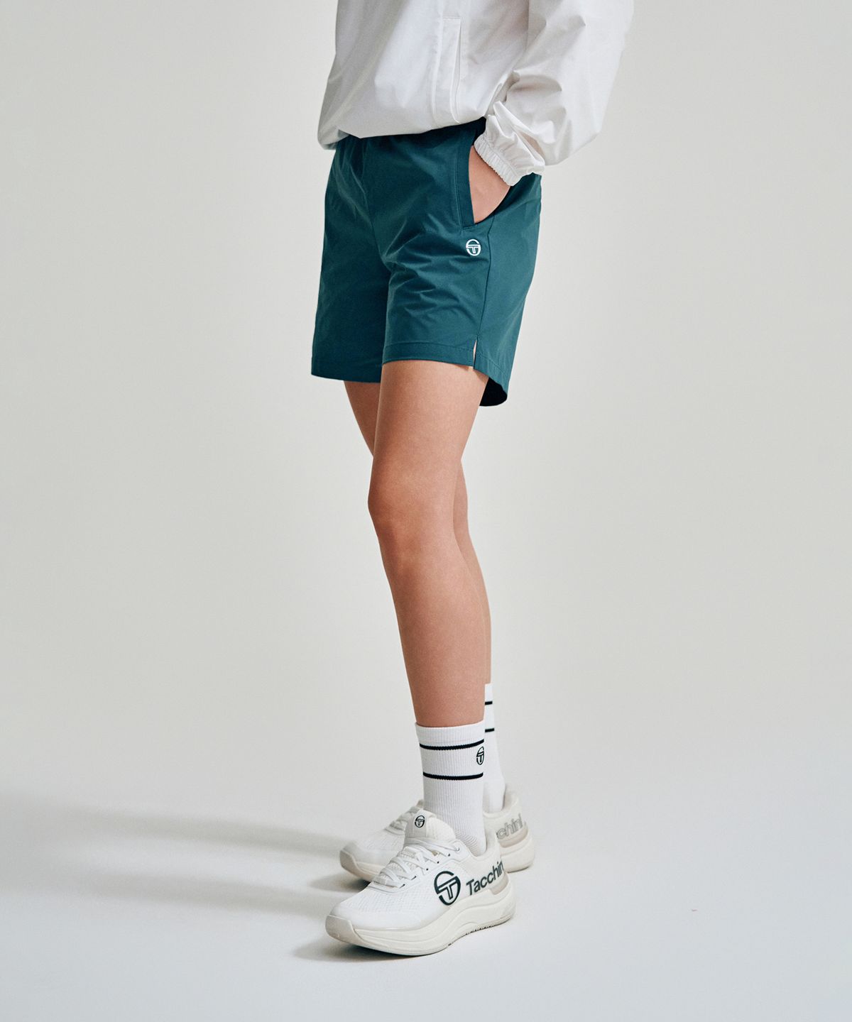 세르지오 타키니(SERGIO TACCHINI) W 에센셜 4인치 반바지 (D.Green)