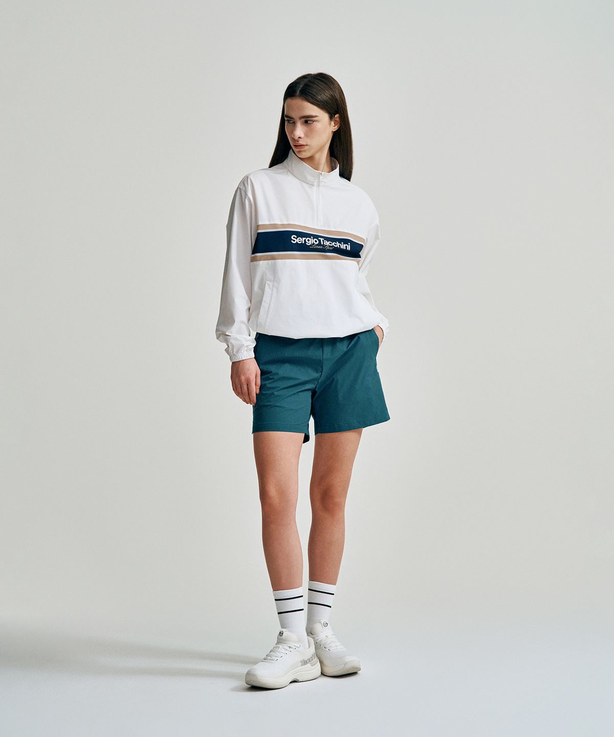 세르지오 타키니(SERGIO TACCHINI) W 에센셜 4인치 반바지 (D.Green)