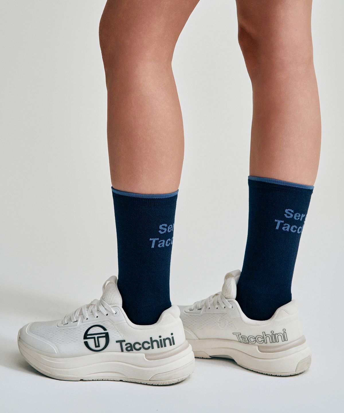 세르지오 타키니(SERGIO TACCHINI) U 백 레터링 하이 삭스 (Navy)