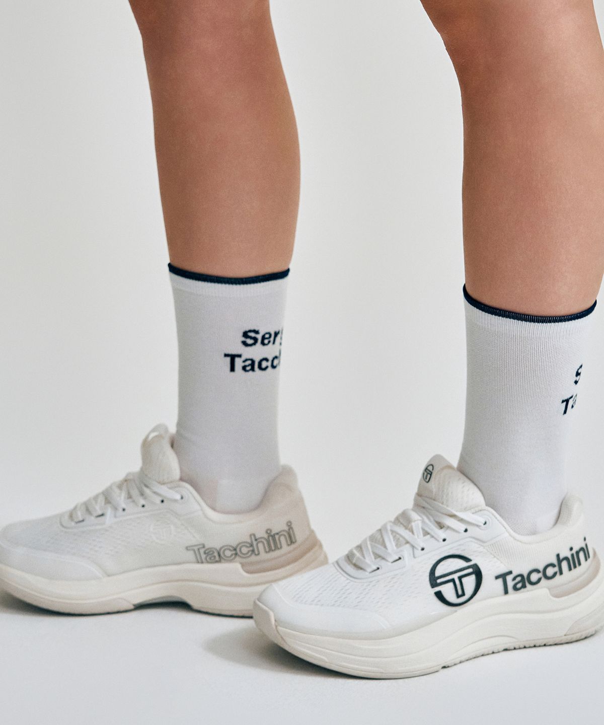 세르지오 타키니(SERGIO TACCHINI) U 백 레터링 하이 삭스 (White)