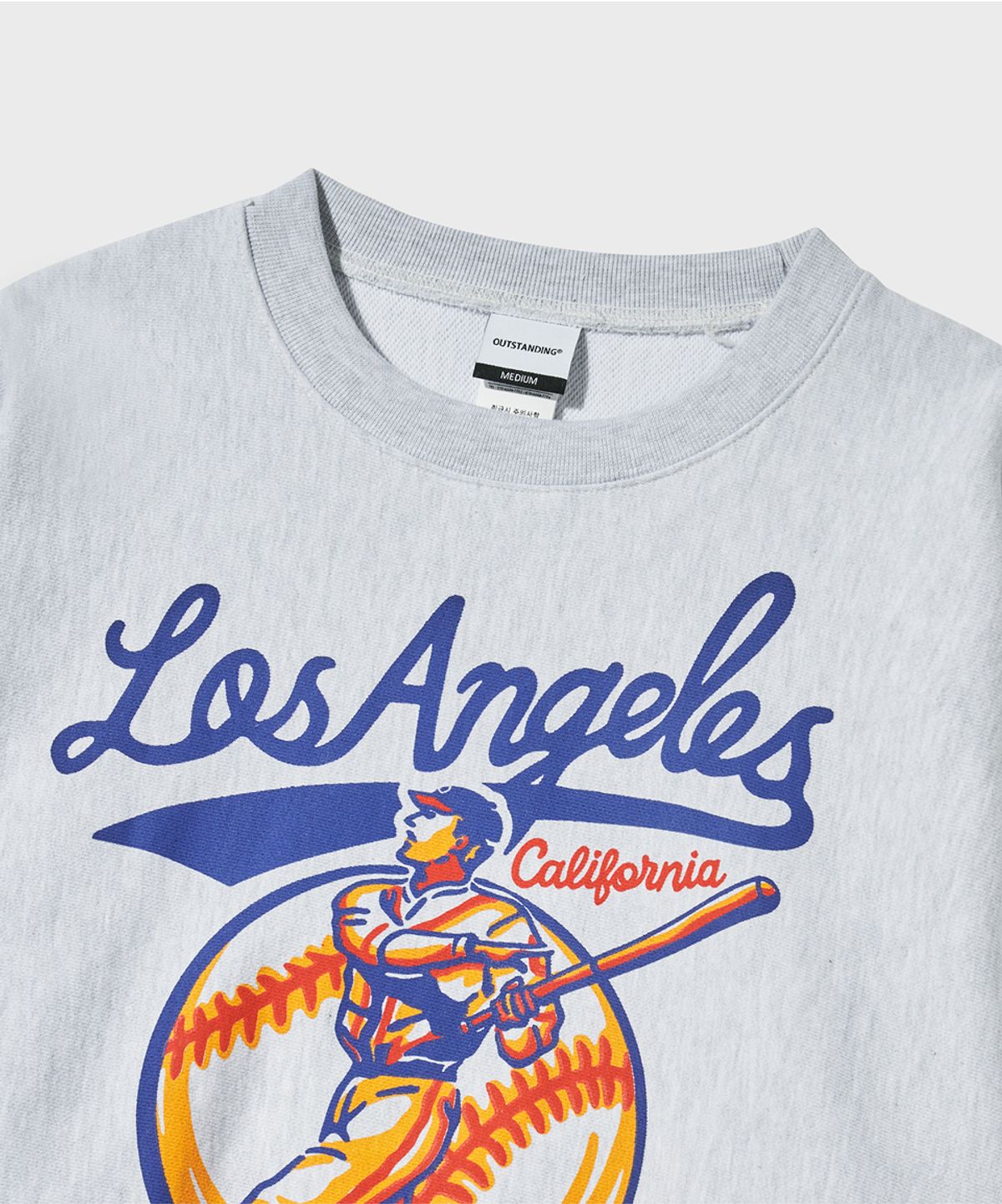 아웃스탠딩(OUTSTANDING) V.S.C SWEAT(LOS ANGELES)_1%MELANGE GRAY